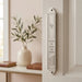 Plastic Mezuzah 12cm-white and Silver
