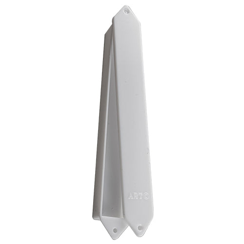 Plastic Mezuzah 12cm-white and Silver