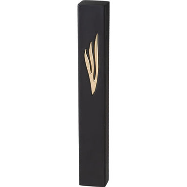 Polymer "Concrete" Mezuzah 20 cm, Stone - Like, Black - Gold