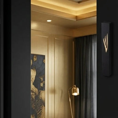 Polymer "Concrete" Mezuzah 25 cm, Stone - Like, Black - Gold