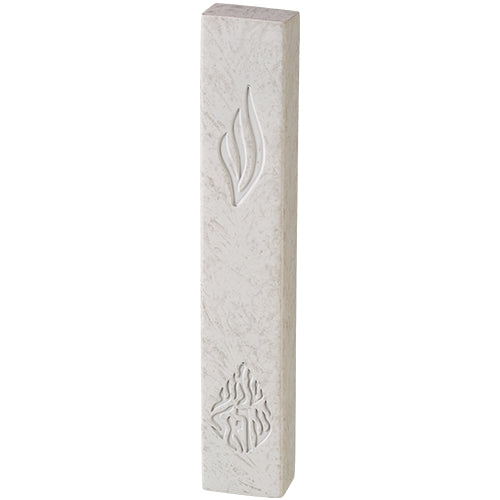 Concrete-like Polymer Mezuzah 20 cm - White