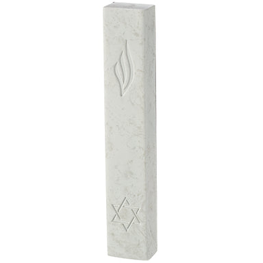 Concrete-like Polymer Mezuzah 20 cm - White