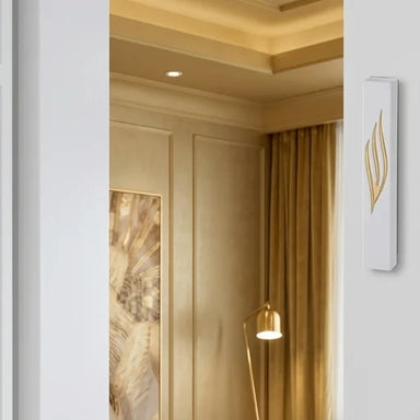 Polymer "Concrete" Mezuzah 20 cm, Stone - Like, White - Gold