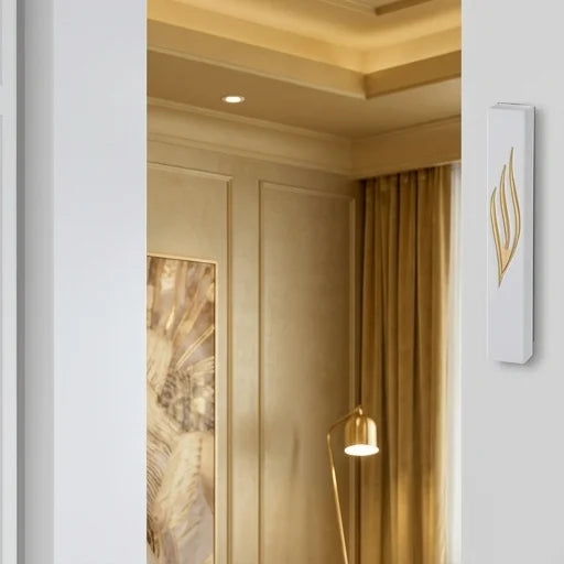Polymer "Concrete" Mezuzah 20 cm, Stone - Like, White - Gold