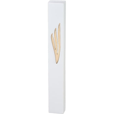 Polymer "Concrete" Mezuzah 25 cm, Stone - Like, White - Gold