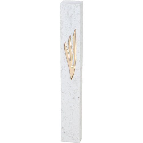 Polymer "Concrete" Mezuzah 25 cm, Stone - Like - Gold