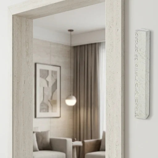 Bright Concrete-like Polymer Mezuzah 15 cm