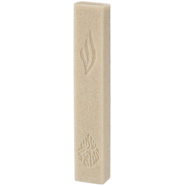 Beige Polymer Mezuzah 15 cm