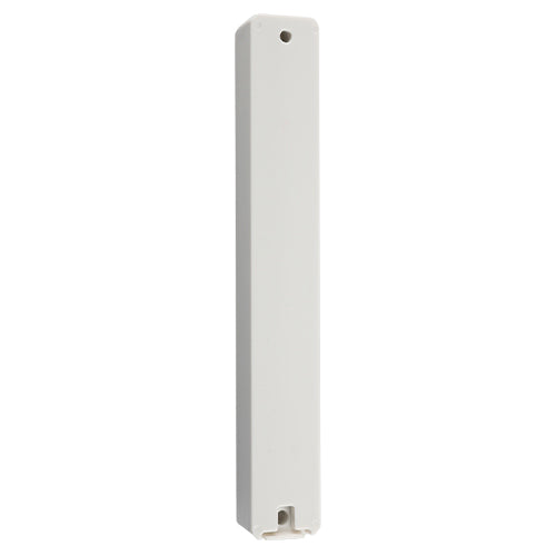 Plastic Mezuzah with Rubber Cork 15 cm - 3d Metallic Gray Striped Design - Matte