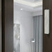 Concrete-like Polymer Mezuzah Silver Shin 20 cm - White, Glossy