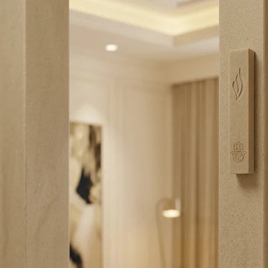 Beige Polymer Mezuzah 15 cm