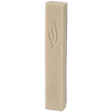 Beige Polymer Mezuzah 15 cm