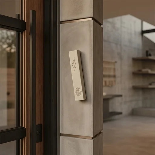 Concrete-like Polymer Mezuzah 12 cm