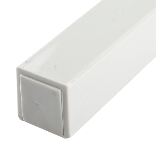 White Plastic Mezuzah with Rubber Cork 15 cm