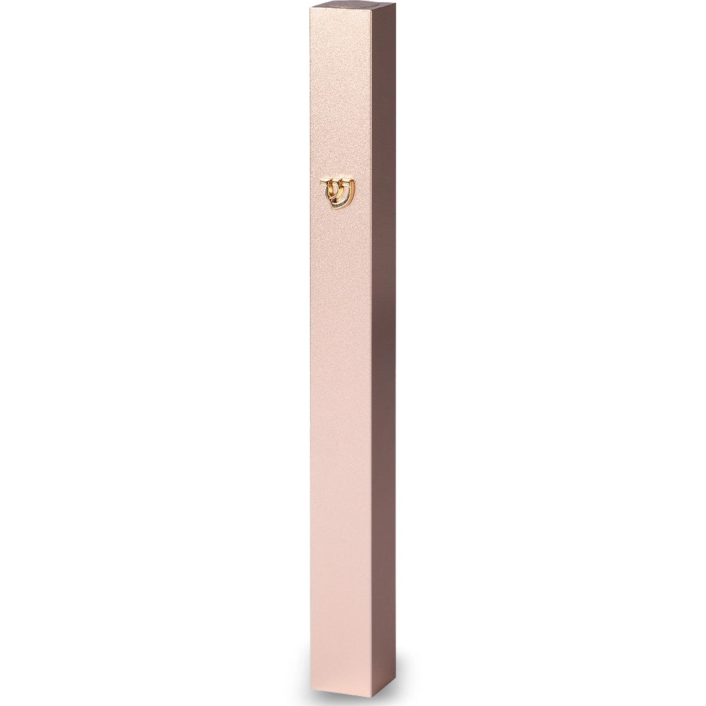 Aluminum Mezuzah 12 Cm-with Metal Shin - Gold