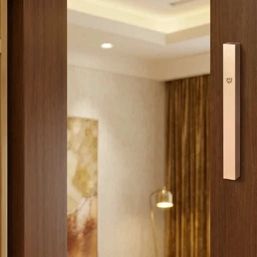 Aluminum Mezuzah 15 Cm-with Metal Shin - Gold