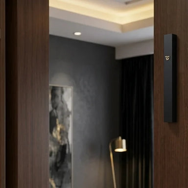 Aluminum Mezuzah 12 Cm-with Metal Shin - Matt Black - Matte