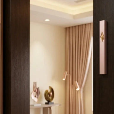 Aluminum Mezuzah 12 Cm-with Metal Shin - Gold - Rose Gold