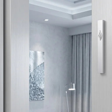Aluminum Mezuzah 12 cm-with Metal Shin - Silver
