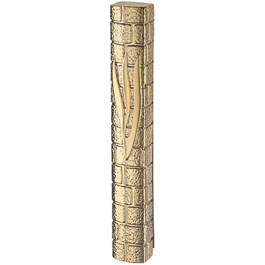 Polymer Stone-like Mezuzah 20 cm - Gold with Silicon Cork