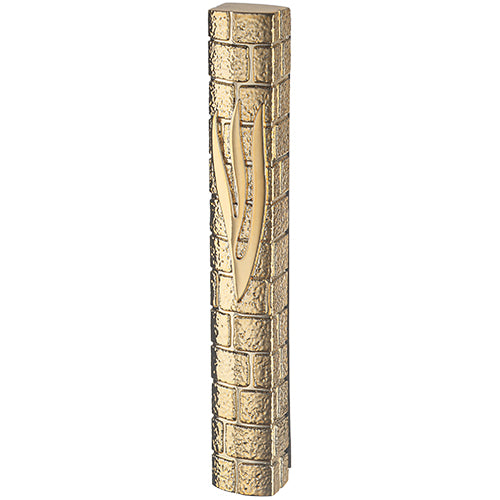 Polymer Stone-like Mezuzah 20 cm - Gold with Silicon Cork