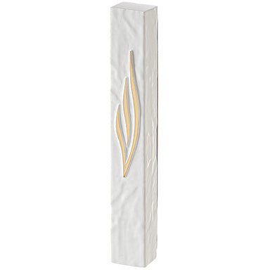 Polymer Stone-like Mezuzah 20 cm - White-gold