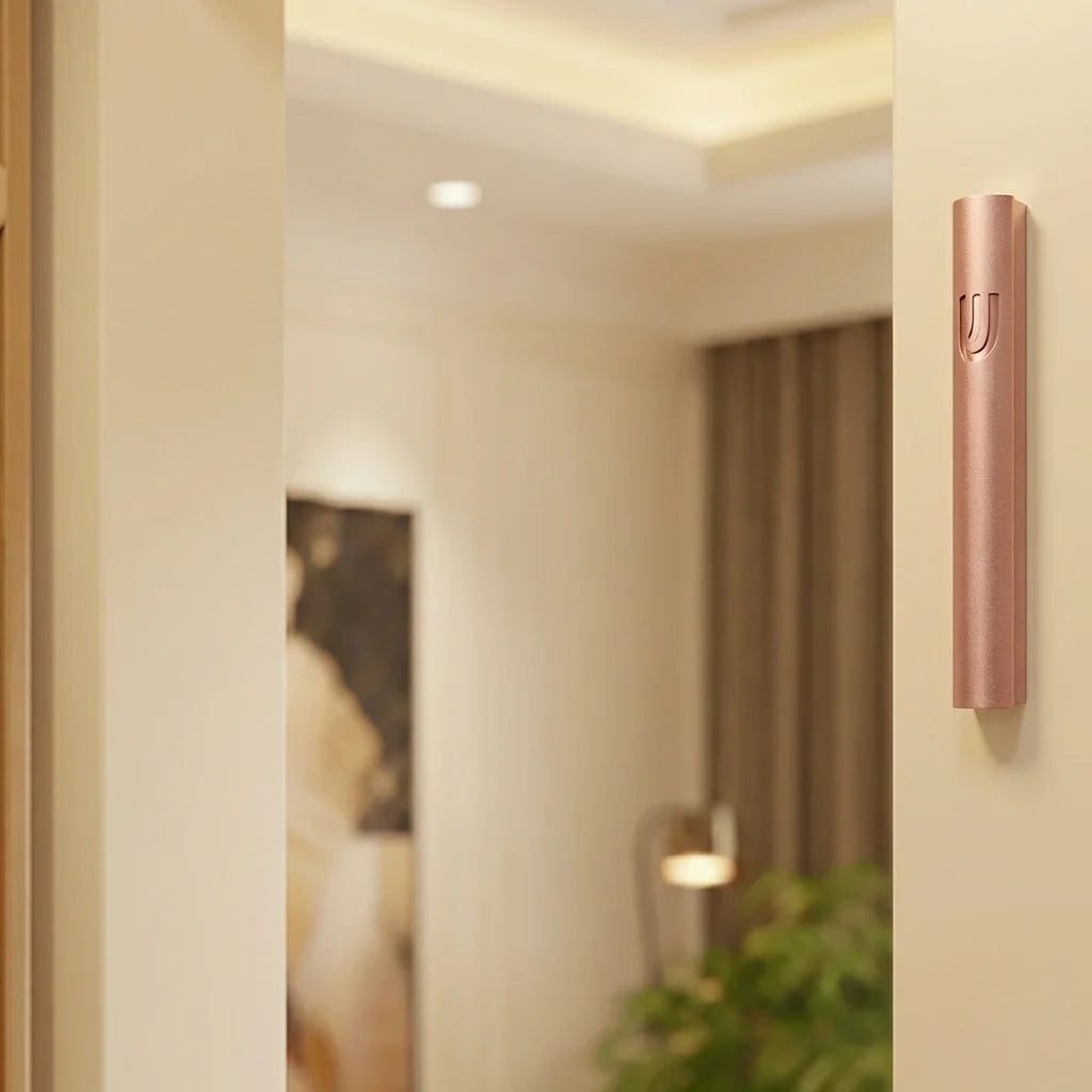 Aluminium Mezuzah 12cm - Brown, Without Holes