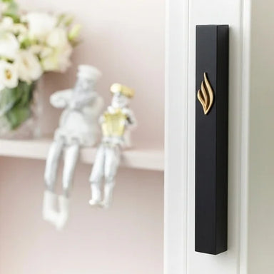 Wood Mezuzah Diamonds 10 Cm