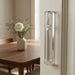Plastic Clear Mezuzah with Rubber Cork 12 cm- with Silver Shin - Without Holes