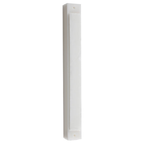 Plastic Mezuzah with Screw 12cm- Clear with Silver Shin