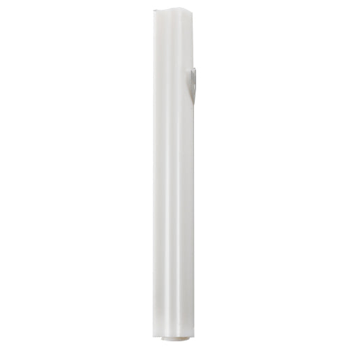 Plastic Mezuzah with Screw 12cm- Clear with Silver Shin