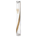 Plastic Clear Mezuzah with Rubber Cork 12 cm - Gold