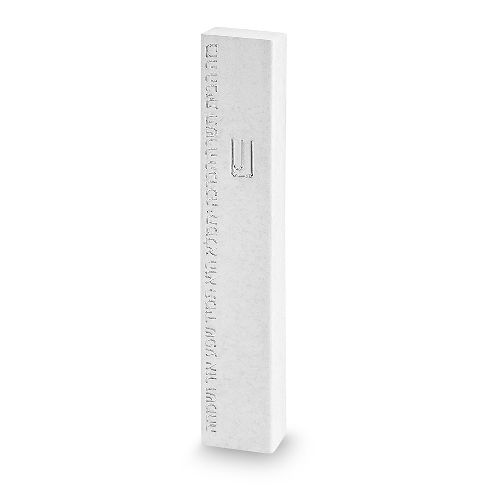 Polymer Mezuzah 12 cm- Hebrew Home Blessings, Gray Color