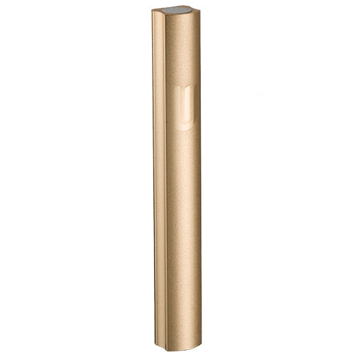 Aluminium Mezuzah 15cm- Dotted Design In Gold, Printed "Shin"