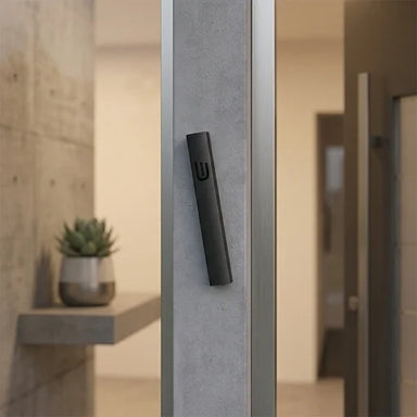 Aluminum Mezuzah 12 cm- Black, Without Hole Printed Shin