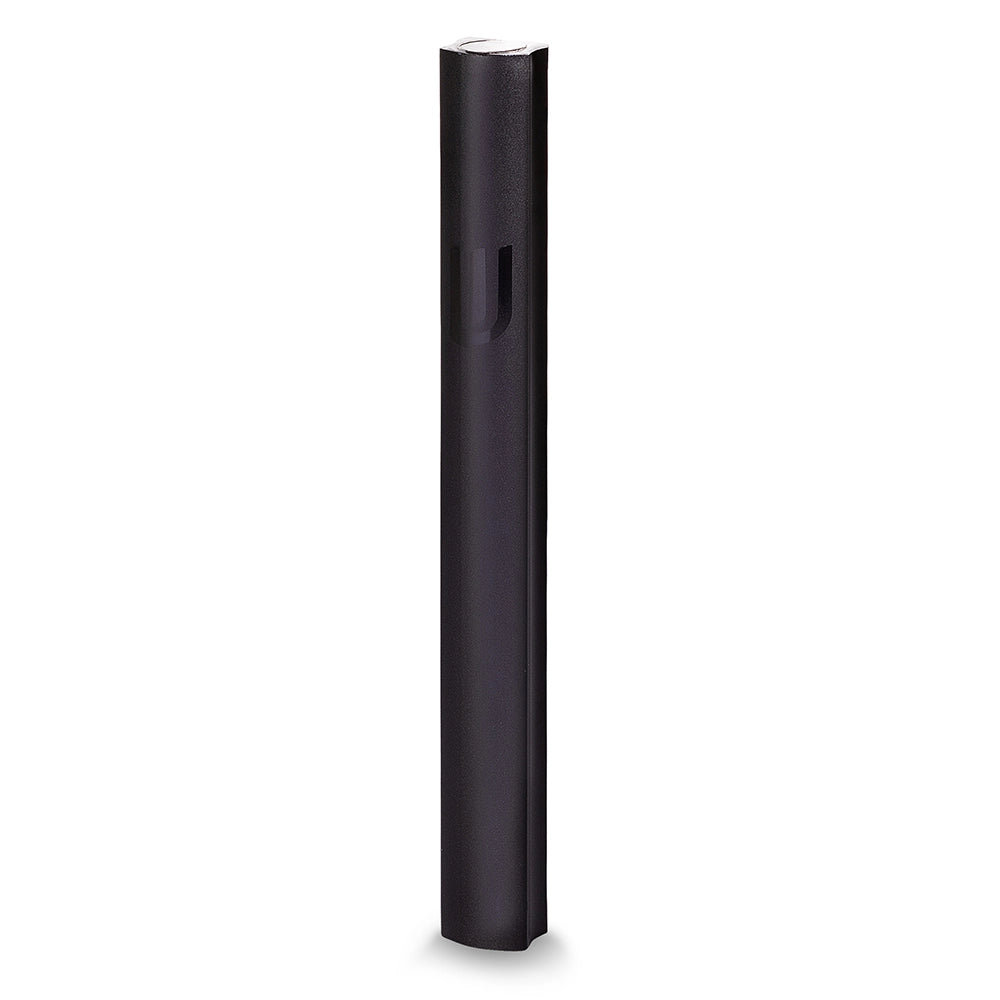 Aluminum Mezuzah 15 cm- Black, Printed Shin