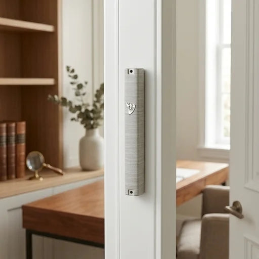 Plastic Mezuzah 15 cm 3d Metallic Paint - Matte