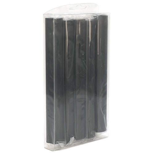 Black Aluminum Mezuzah 12cm, Black Printed Shin