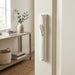 Plastic Mezuzah with Rubber Cork 15 cm- "the Kotel" White with Silver Shin