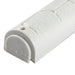 Plastic Mezuzah with Rubber Cork 15 cm- "the Kotel" White with Silver Shin
