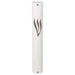 Plastic Mezuzah with Rubber Cork 15 cm- "the Kotel" White with Silver Shin