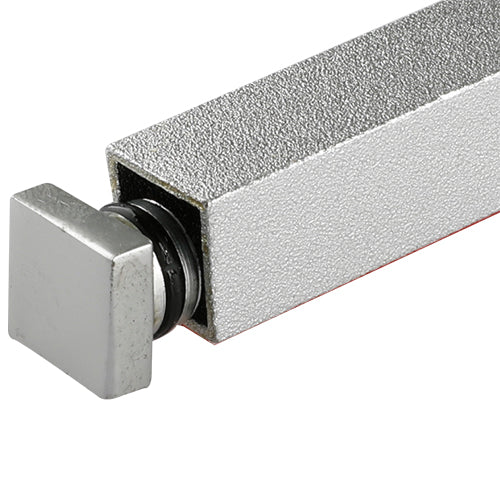 Aluminum Mezuzah 12 cm with Stoppers- Dark Grey matt