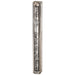 Clear Plastic Mezuzah with Rubber Cork 15 cm- with the Letter Shin and Plaque - Silver