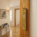 Glass Mezuzah with Stones 15 cm- Golden
