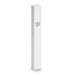 Aluminum Mezuzah 7 cm - White with Silver Shin