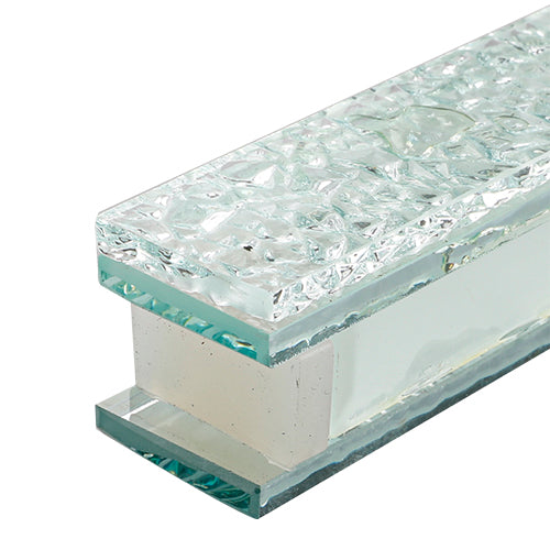 Glass Mezuzah with Silicon Cork 12 cm - "Bubbles" Design