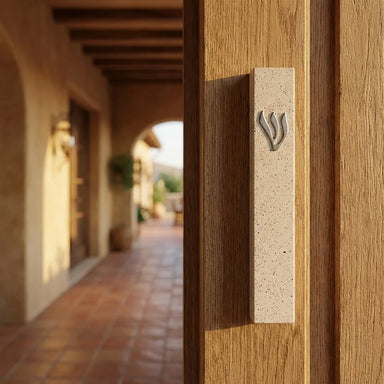 Concrete Polymer Mezuzah Size 12 cm