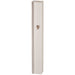 Aluminum Mezuzah 12 cm- Silver with Metal Shin & Silver Stripe - Matte