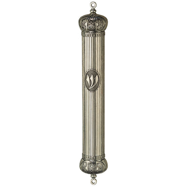 Metal Mezuzah 20 cm with Crown - Nickel