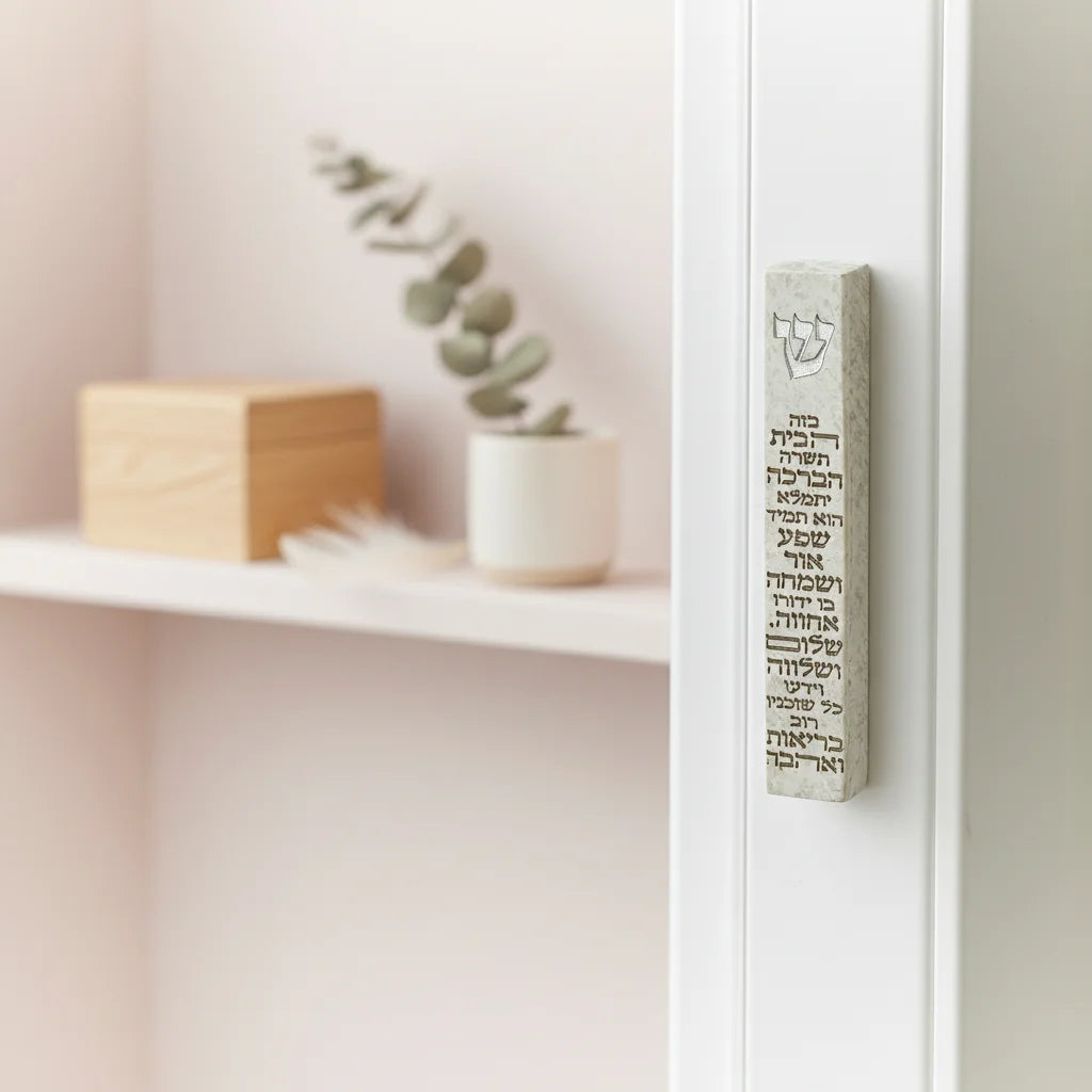 Polymer Stone- Like Mezuzah 12 cm